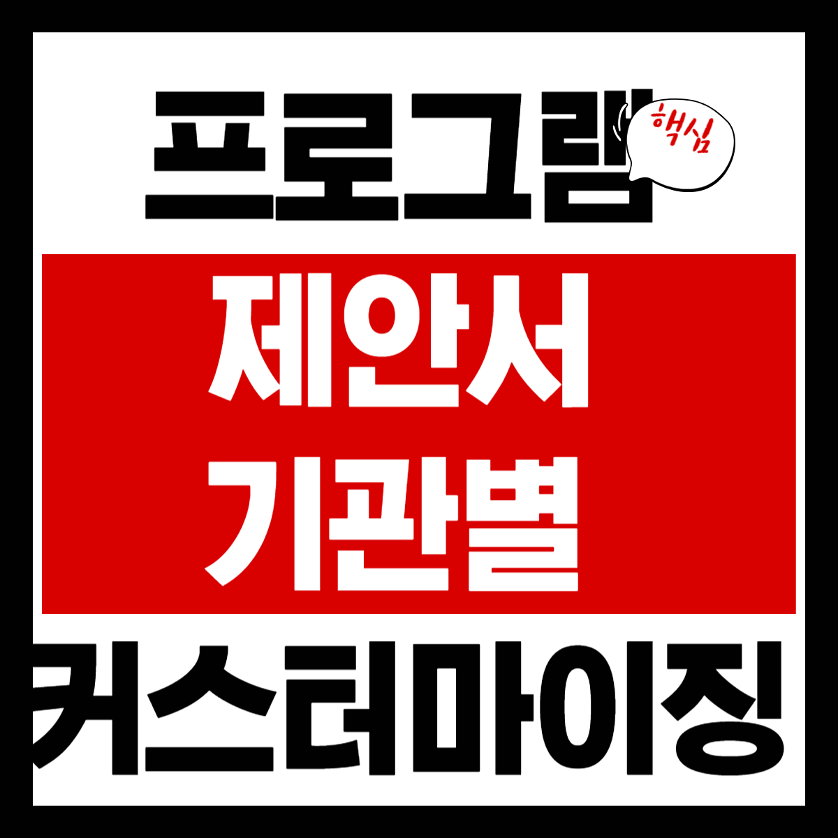 프로그램 제안서를 기관별로 커스터마이징하는 기술