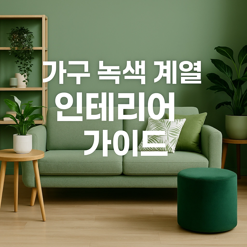 가구 녹색 계열 인테리어 가이드