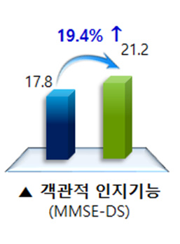 알트태그-객관적 인지기능 향상 그래프