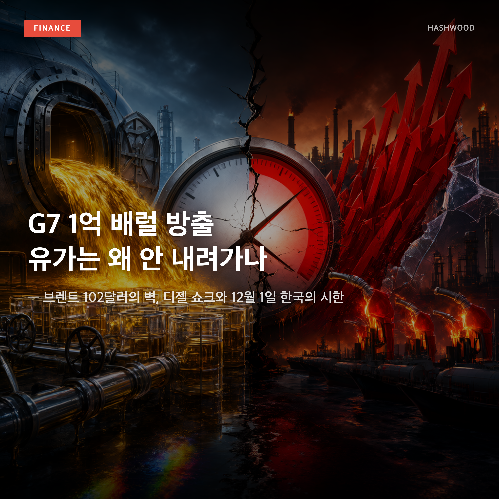 그림: G7 1억 배럴 방출 — — 유가는 왜 안 내려가나