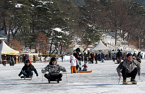 포천 산정호수 썰매 축제