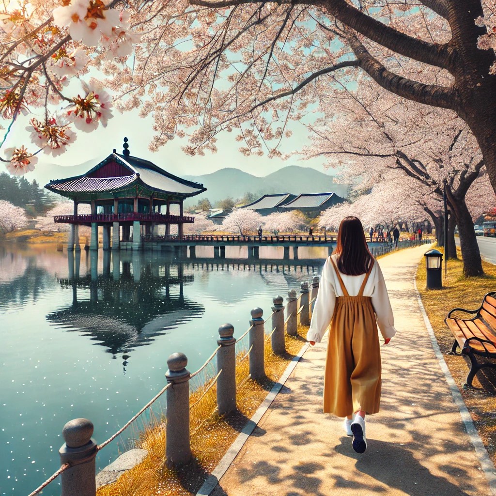 경주 보문호 벚꽃1