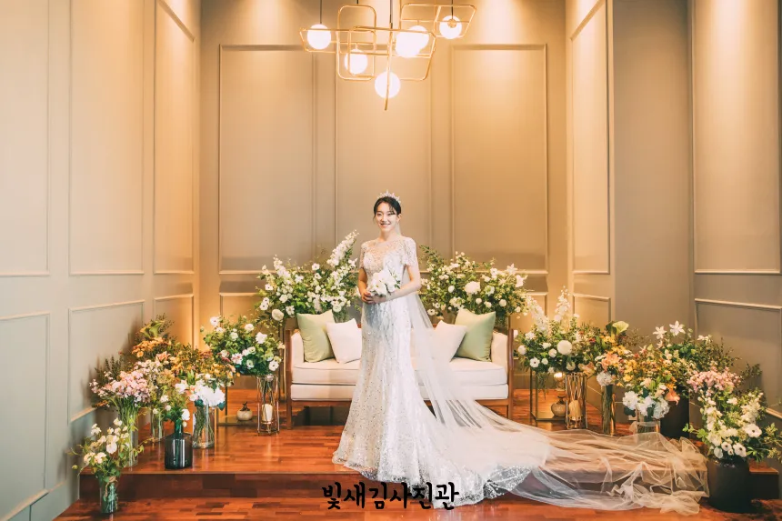 신부대기실 신부 전신