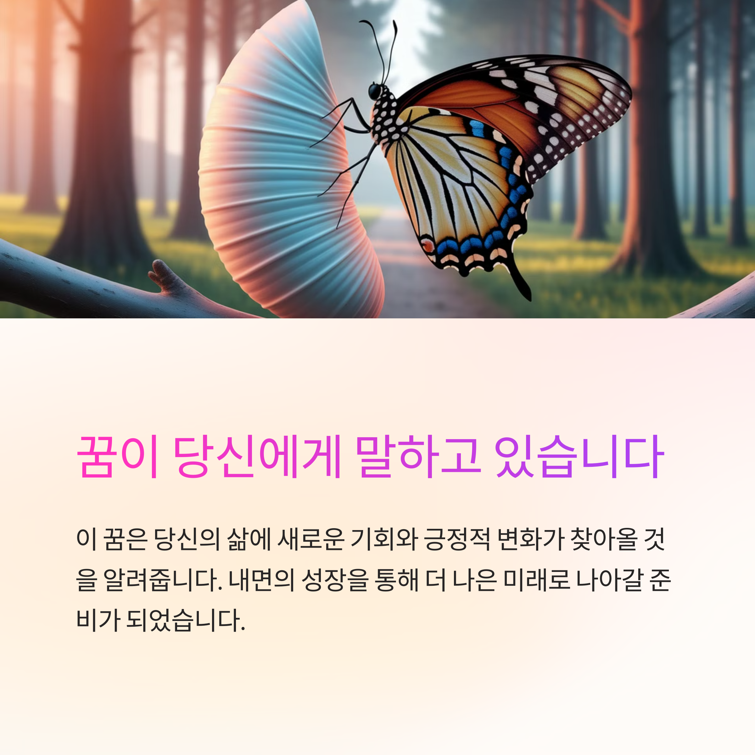 환한 터널을 통과하는 꿈