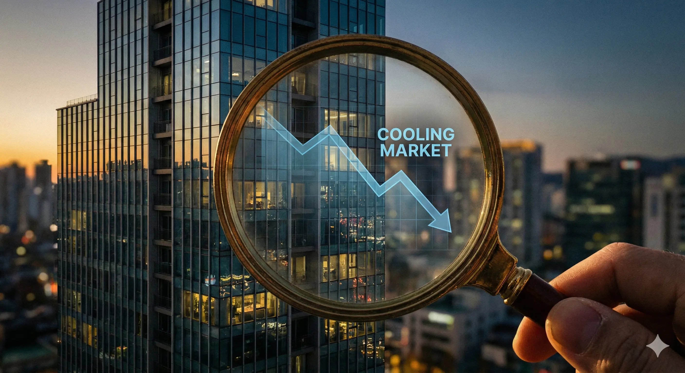 대출 규제로 인해 상승세가 꺾인 서울 아파트 시장 그래프