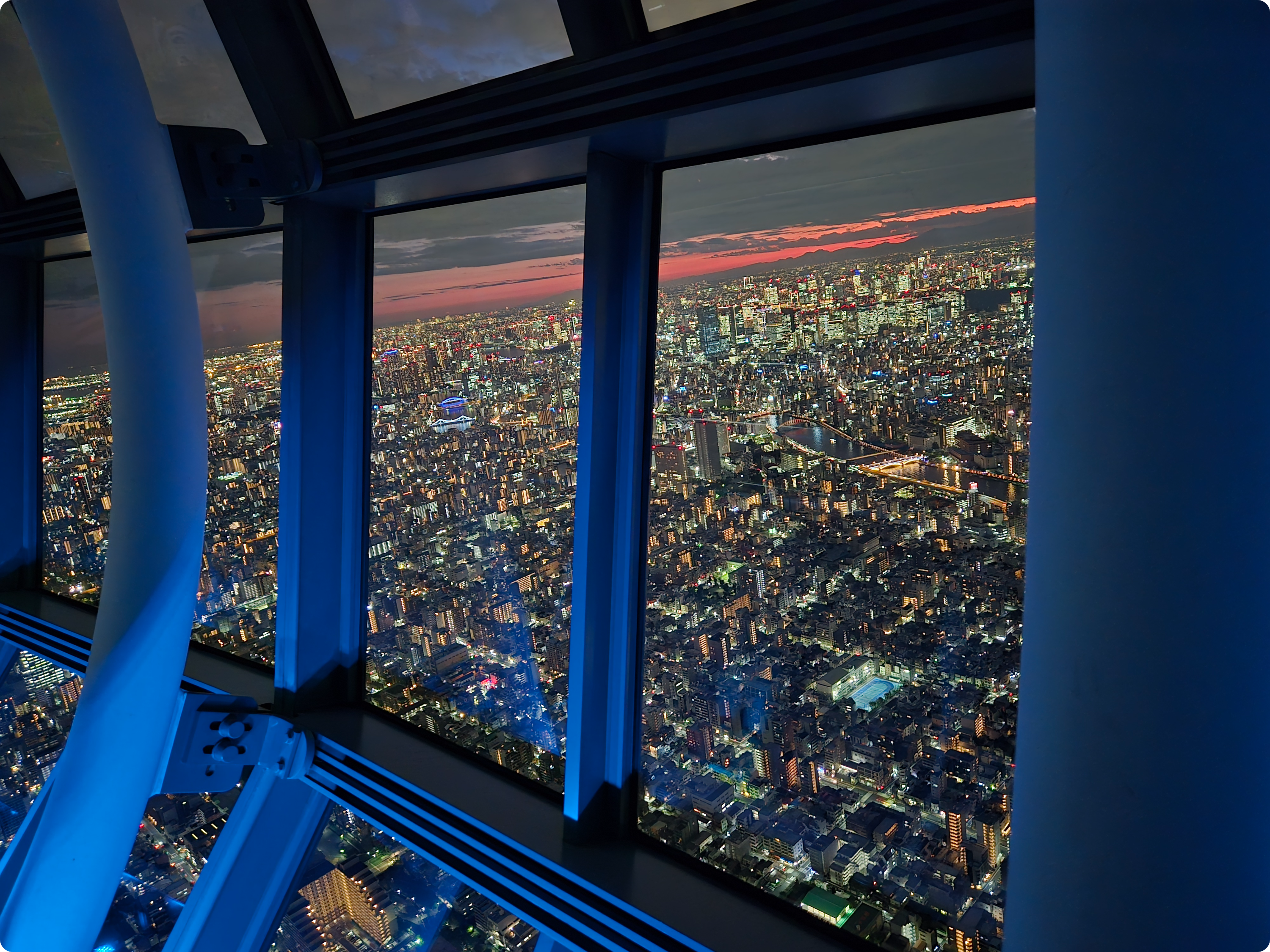 도쿄 스카이트리 전망대 야경 사진