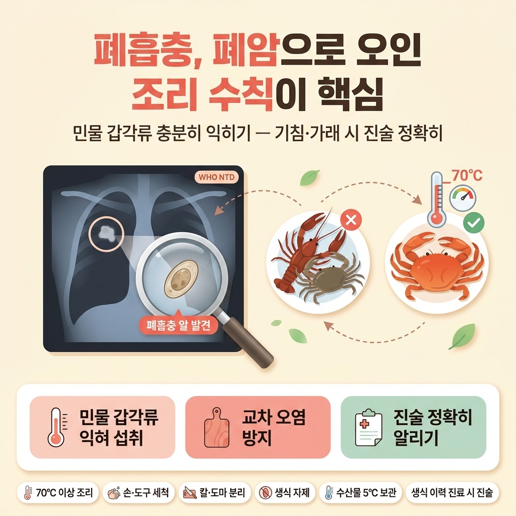 폐흡충 증상, 폐암 오인 주의하세요
