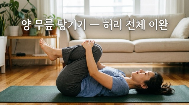 허리 협착증 양 무릎 당기기 스트레칭