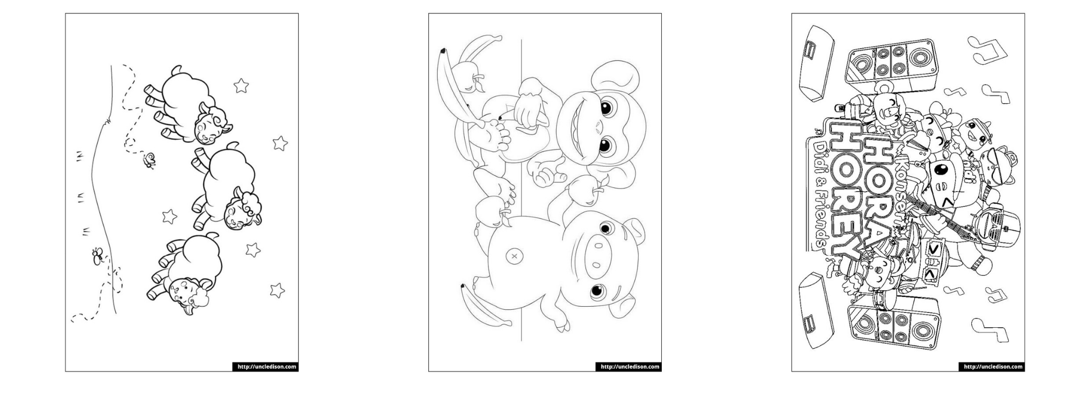코코멜론 색칠공부 무료도안 cocomelon coloring page