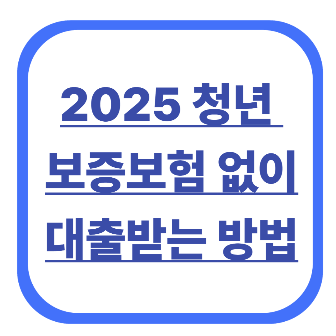 청년 보증보험 없이 대출받는 방법