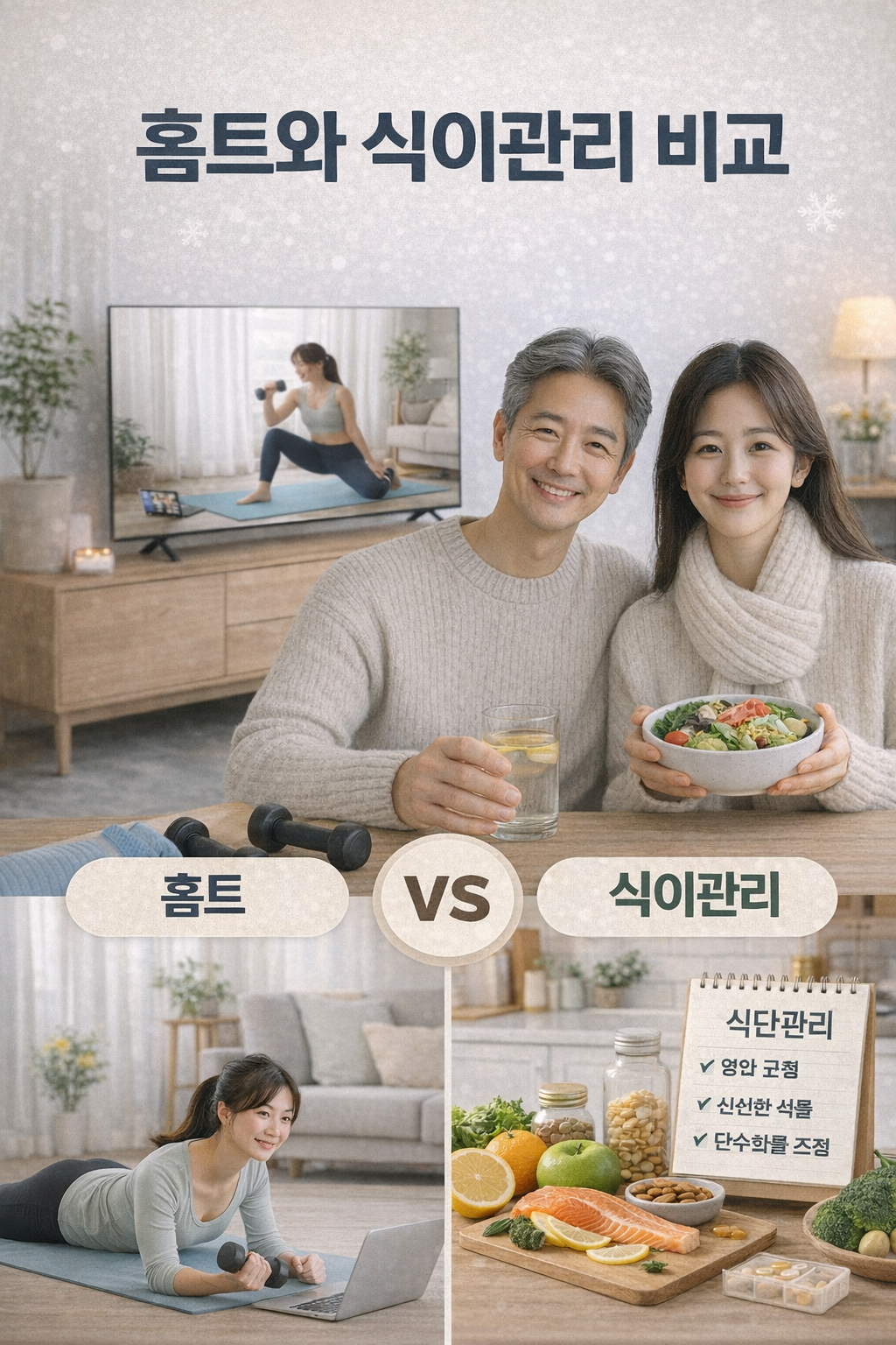 홈트와 식이관리 비교