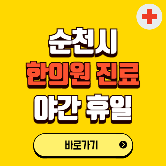순천시 야간 휴일 한의원 한방병원 찾기 ❘ 24시 일요일 주말 연휴 응급진료 추천 잘하는 곳