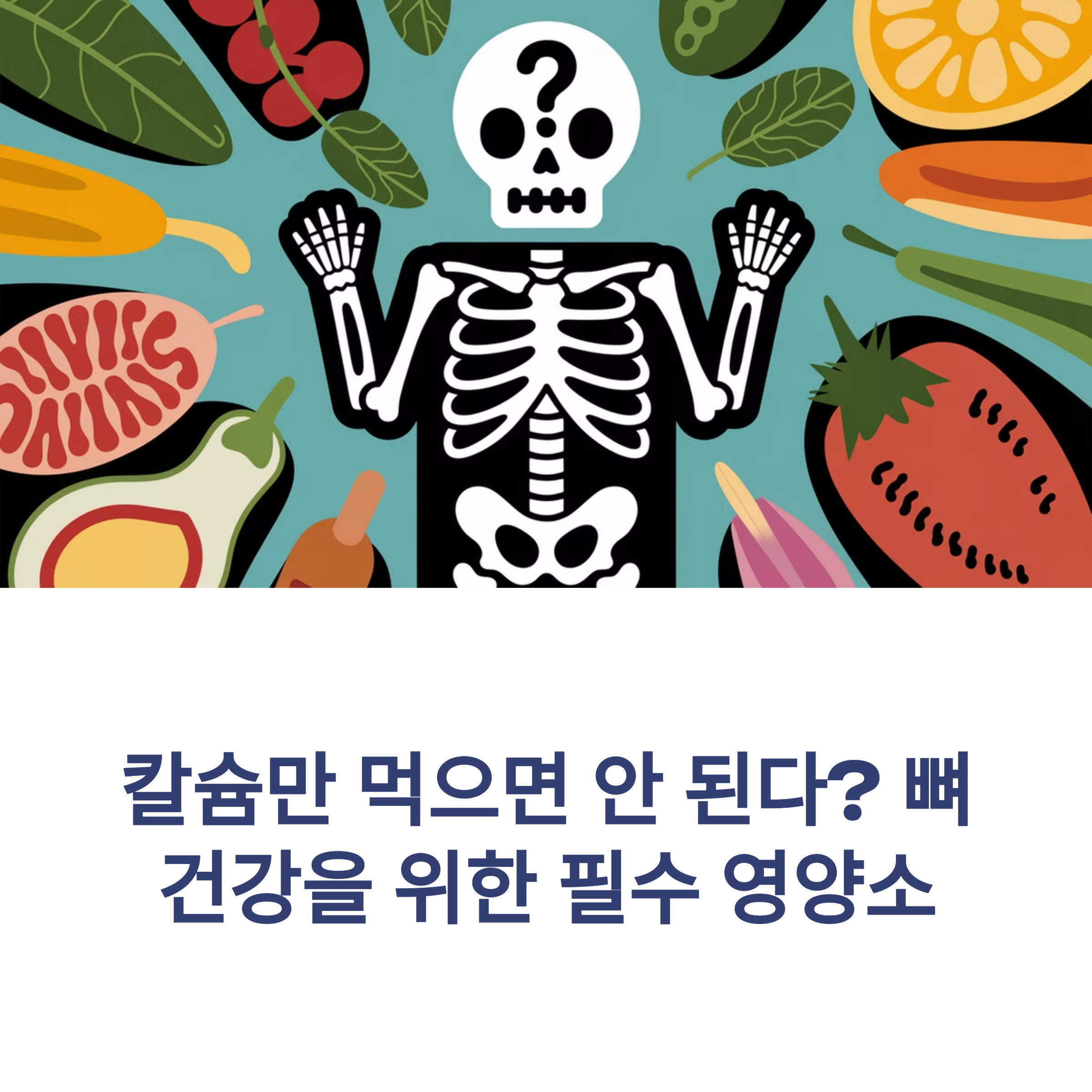 칼슘만 먹으면 안 된다? 뼈 건강을 위한 필수 영양소