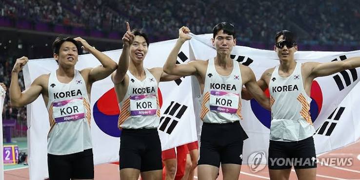 남자 400M 계주 동메달
