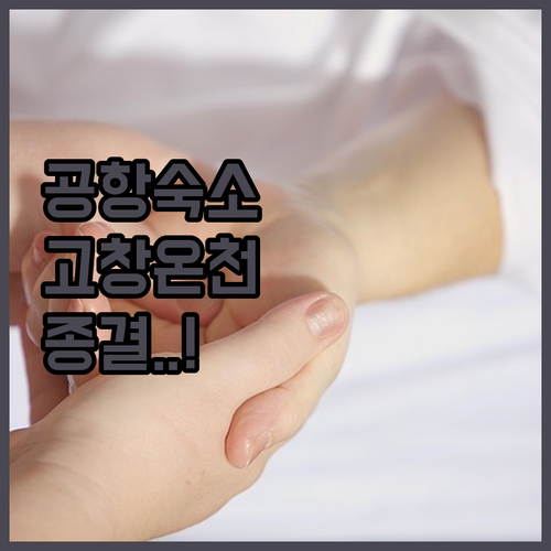 무안 공항 근처 숙소와 고창 온천 호..