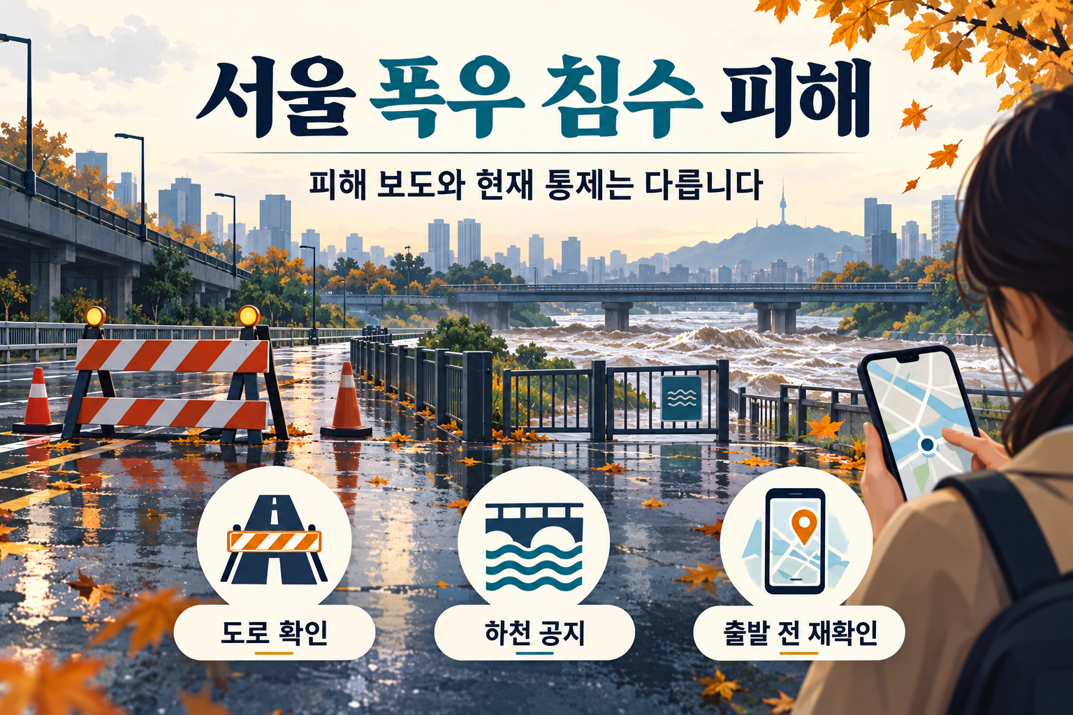 서울 폭우 침수 피해 - 피해 보도와 오늘 도로·하천 통제 확인 방법