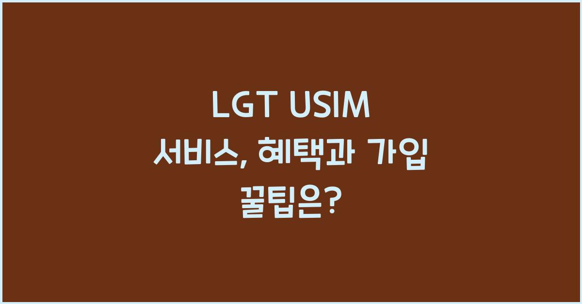 lgt usim 서비스
