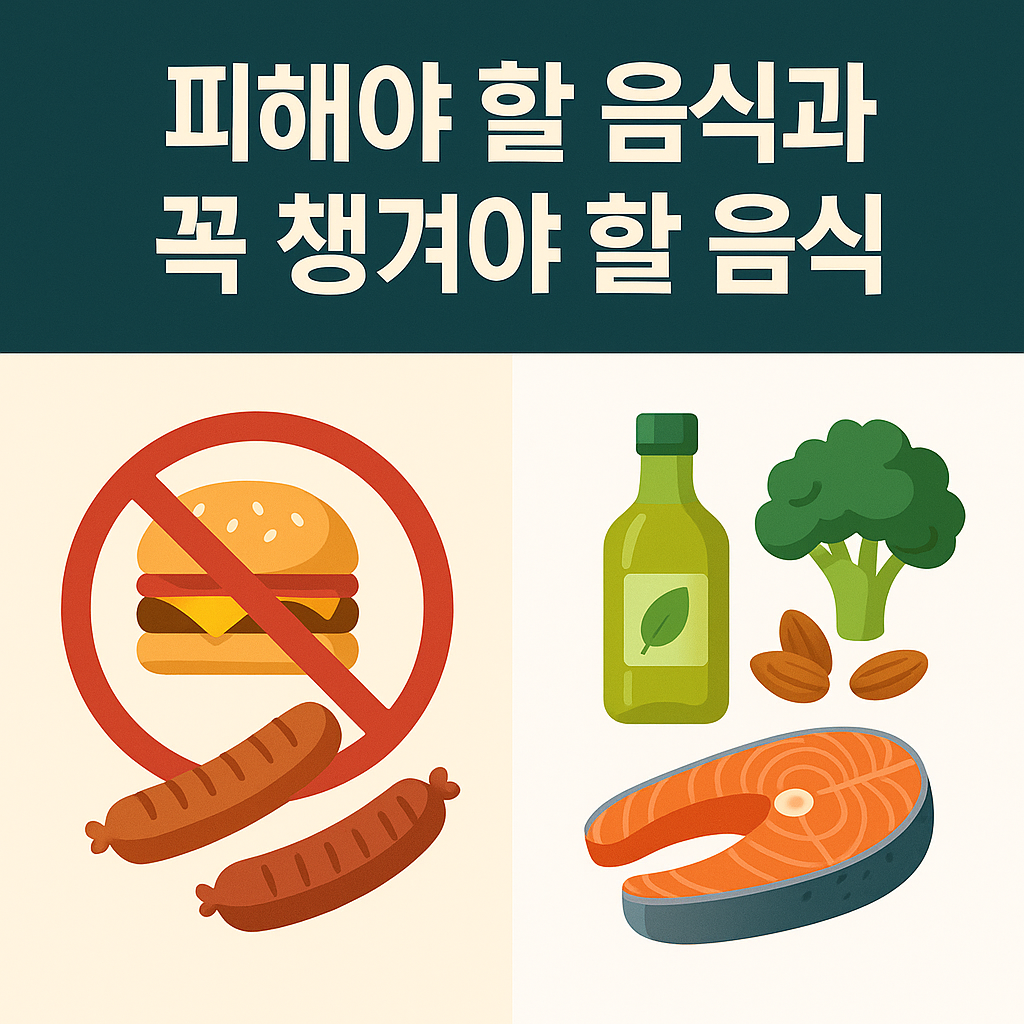 피해야 할 음식과 꼭 챙겨야 할 음식