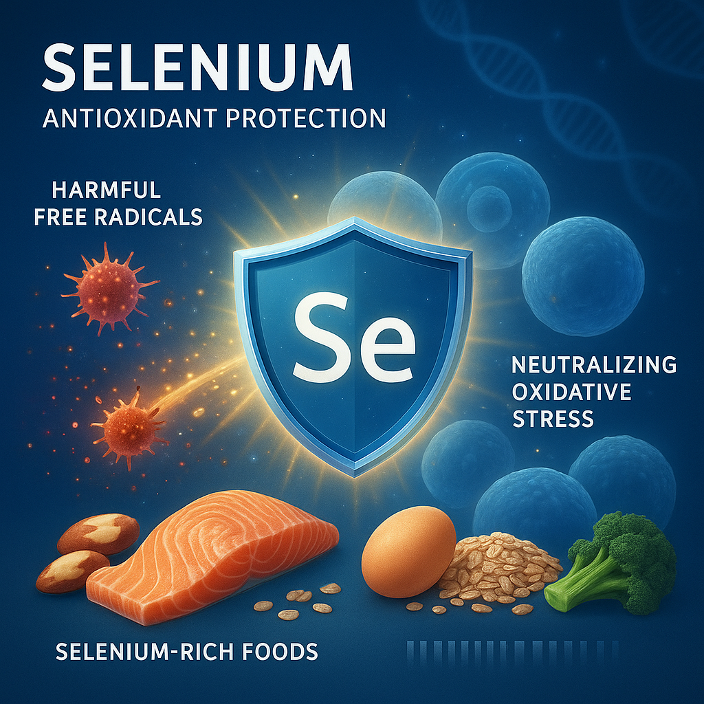 셀레늄이 풍부한 식품 (브라질너트, 생선, 달걀, 통곡물)