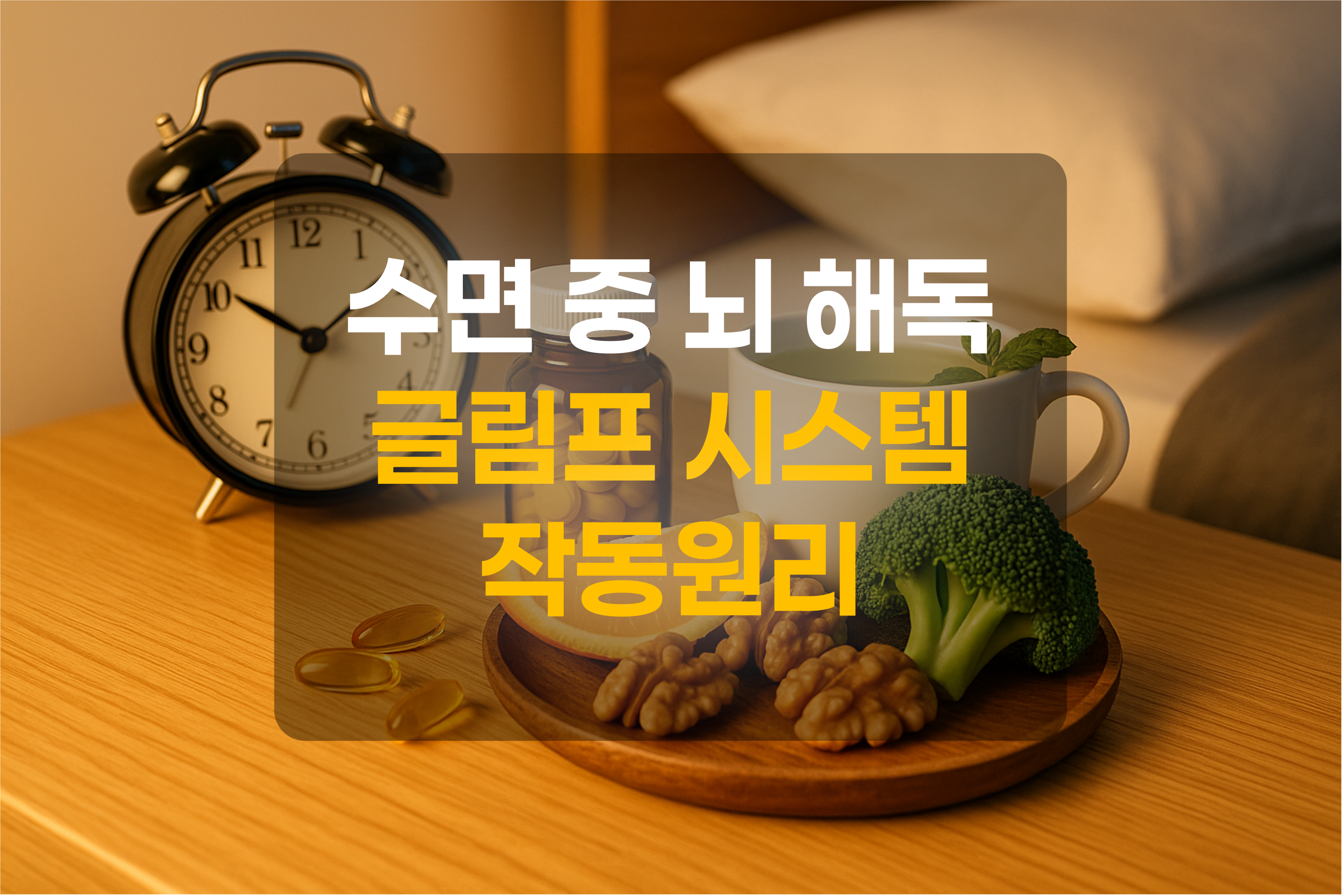 숙면에 좋은 음식을 표현한 그림