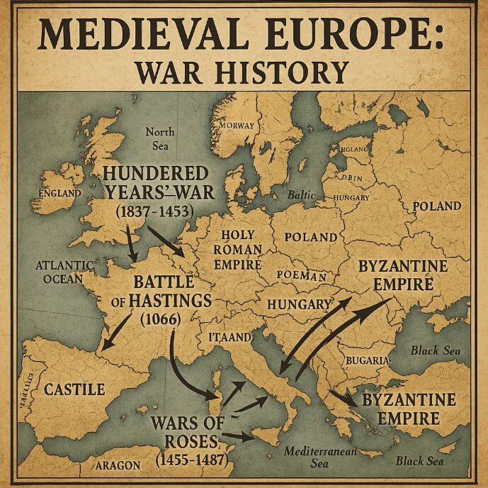 중세 유럽 전쟁사 한 장의 지도로 정리해보기
