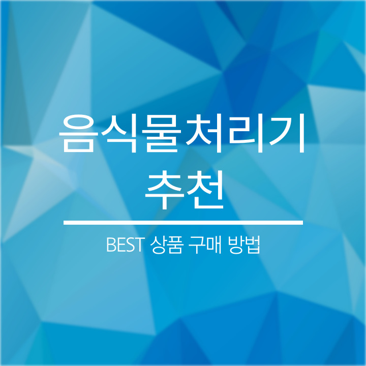 음식물 처리기 추천
