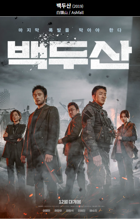백두산(2019) 영화 포스터 사진