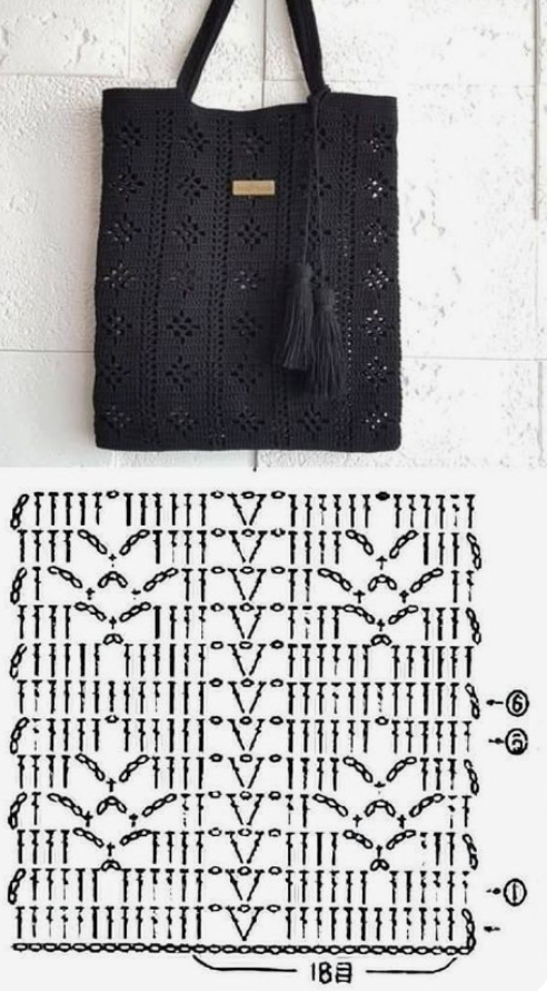 코바늘 가방 도안