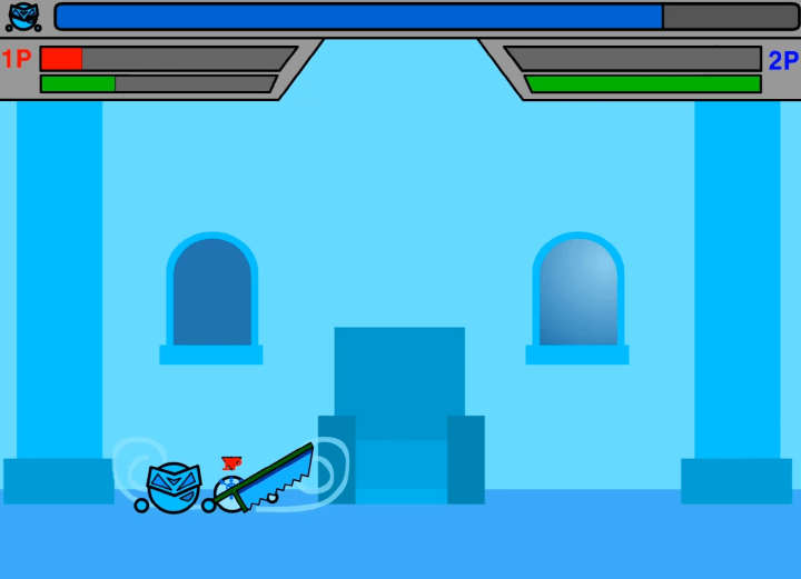 바운스어택-플래시게임-플레이-얼음군주-플루라크를-공격하는-화면