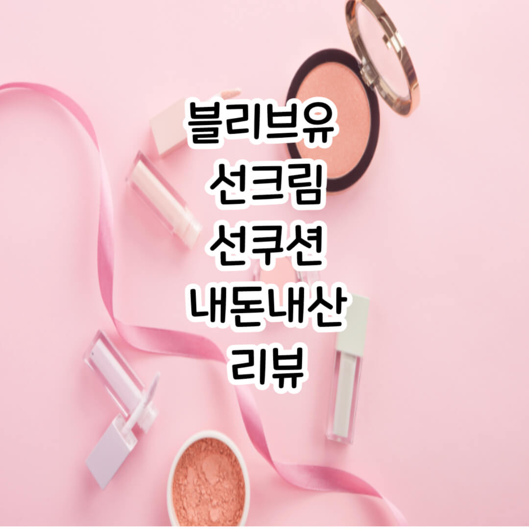 블리브유 선크림과 선쿠션 비교 리뷰 썸네일