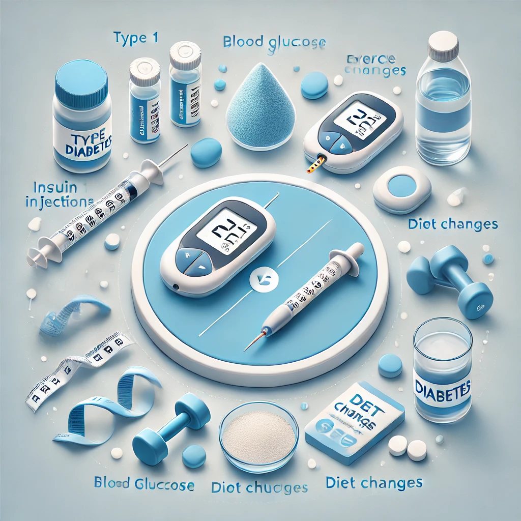 1형당뇨-2형당뇨-관리법-설명하는-그림