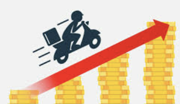 배달비 상승 이미지