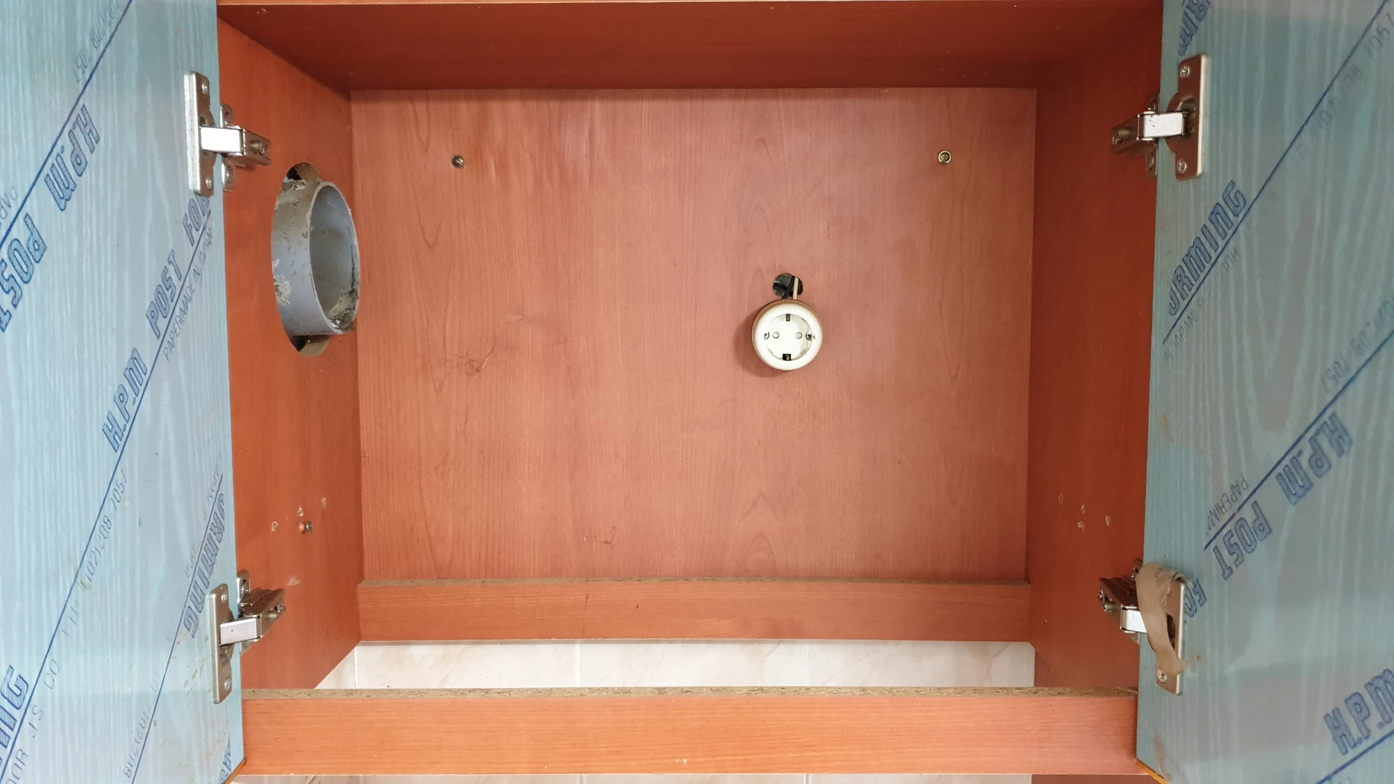 가스레인지 후드 뗀 모습