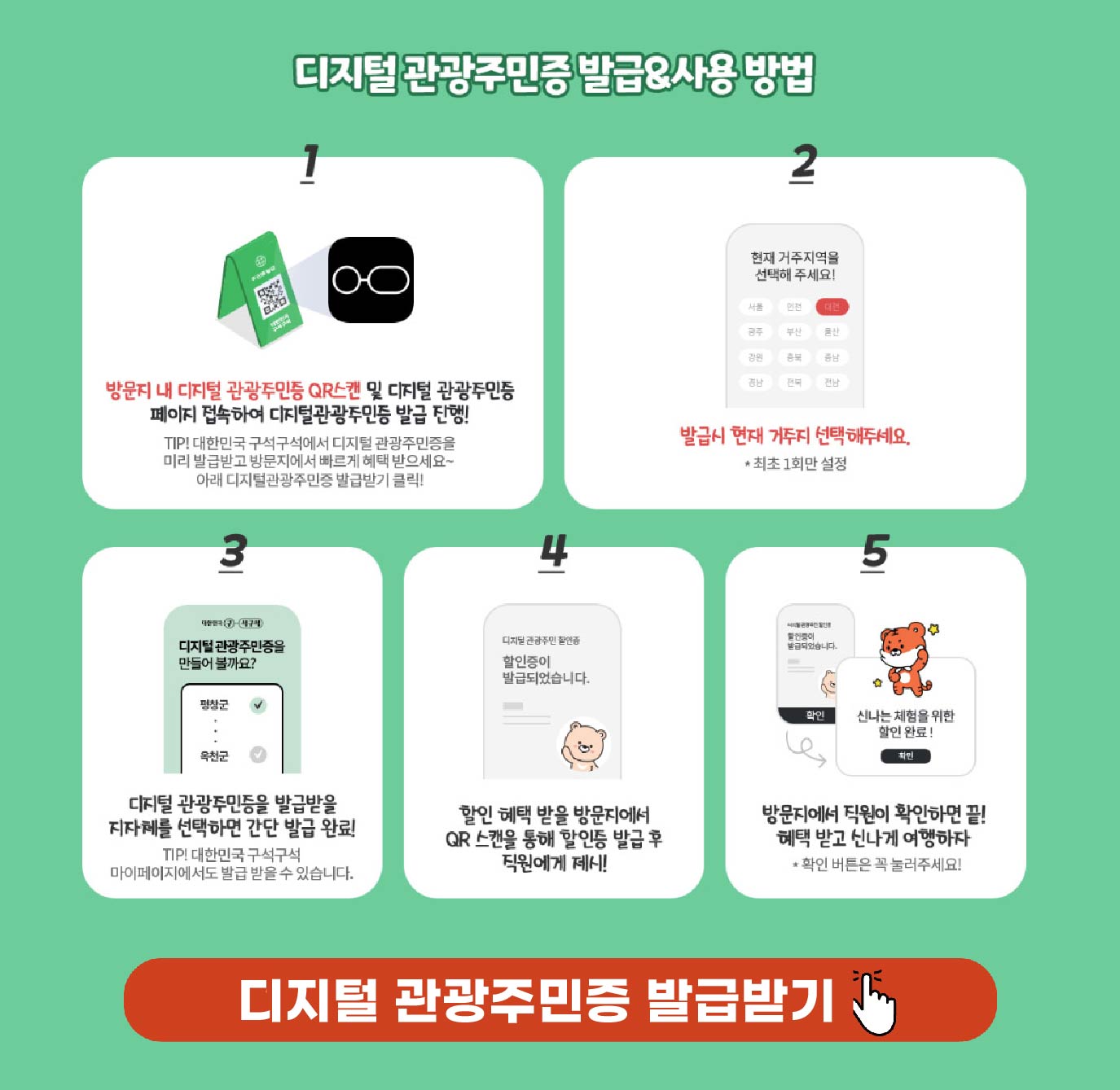 디지털 관광주민증 발급방법