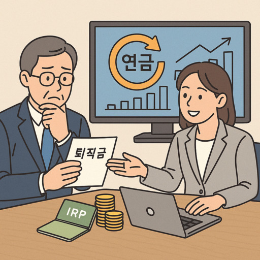 퇴직 후 세금계획 상담 중인 금융 전문가와 고객