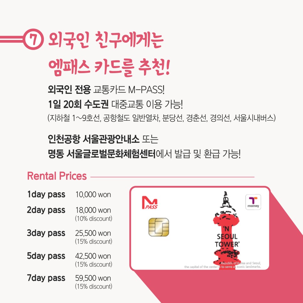 서울 지하철 꿀팁 총 정리! 무료 재승차 엠패스 카드 보조배터리 대여