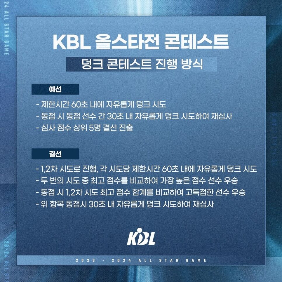 KBL_올스타전_덩크슛_콘테스트_진행방식