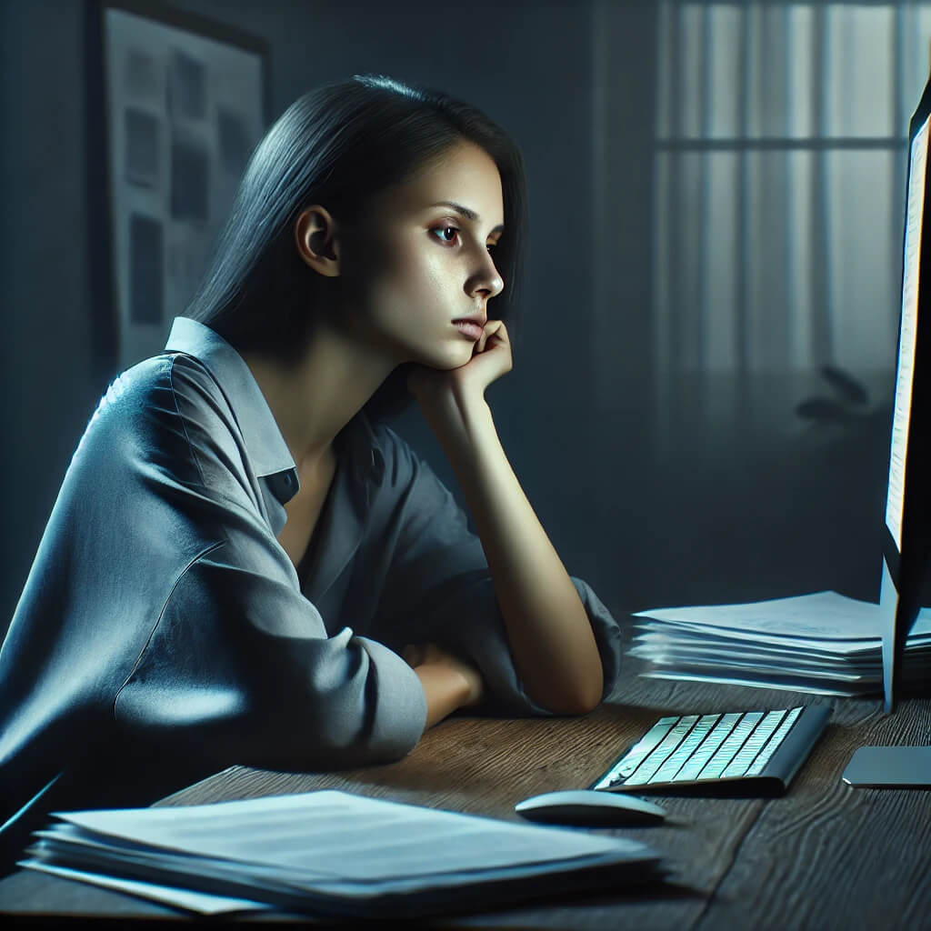 번아웃-증상의-여성