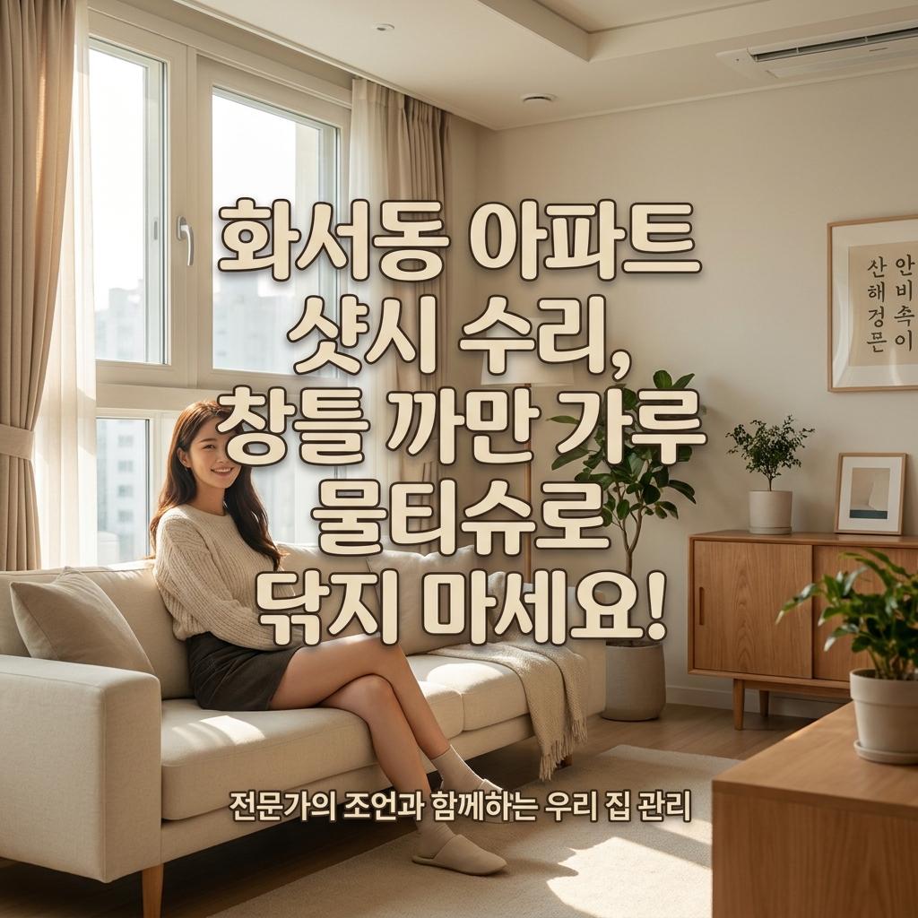 화서동 아파트 샷시 수리, 브라이언도 놀랄 화서동 아파트 베란다 까만 가루의 정체! 물티슈 쓰면 거실 한강 돼요