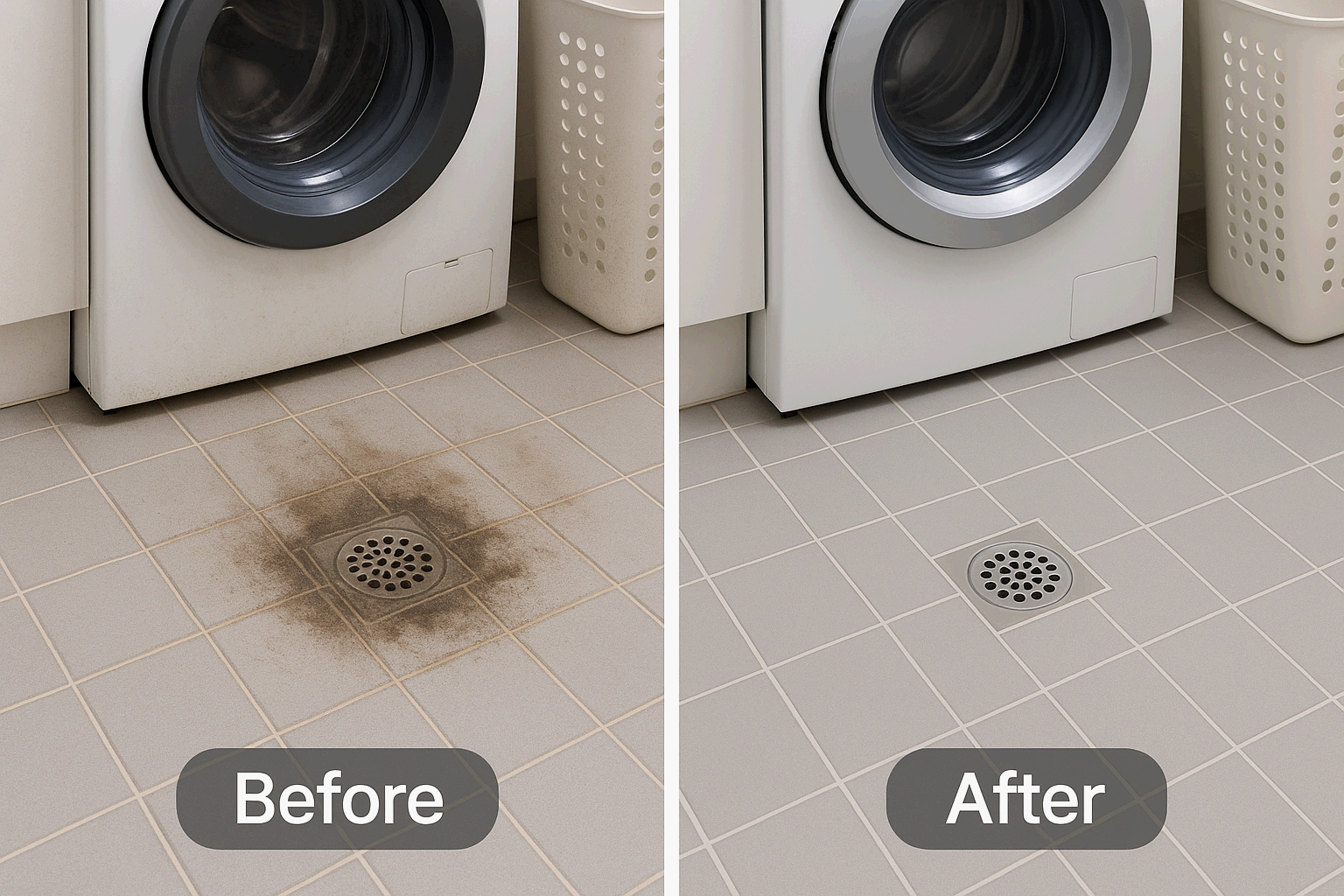 세탁실 바닥 및 배수구 위생 관리와 악취 제거법