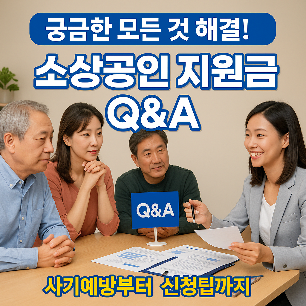 소상공인 지원금 Q&amp;A - 궁금한 모든 것 해결