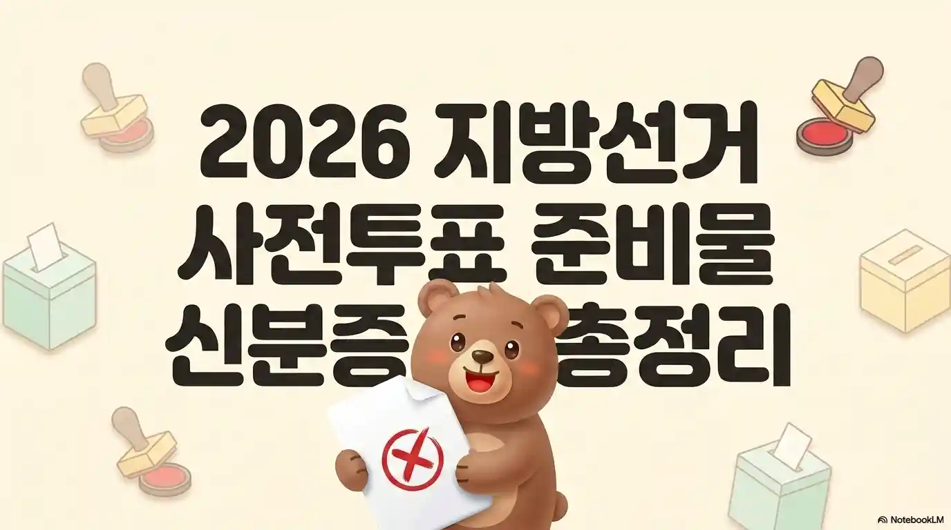 2026 지방선거 사전투표 준비물 신분증 총정리 타이틀 - 5월 29일 30일 사전투표 안내 인포그래픽