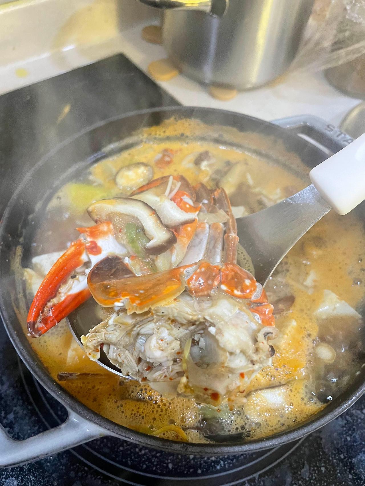 냉동꽃게 된장찌개
