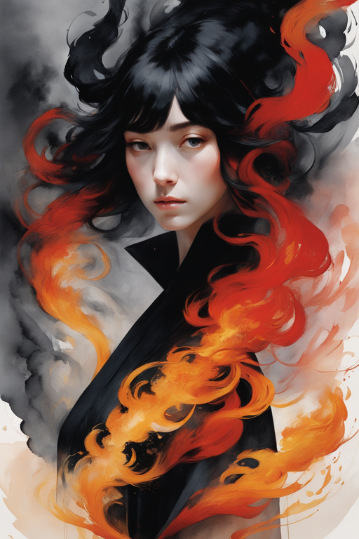 Playground AI로 생성한 그림(1) - 신비한 여자 마법사