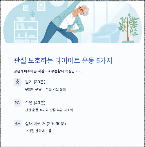 50대 갱년기 다이어트, 체중보다 중요한 ‘이것’부터 바꾸세요