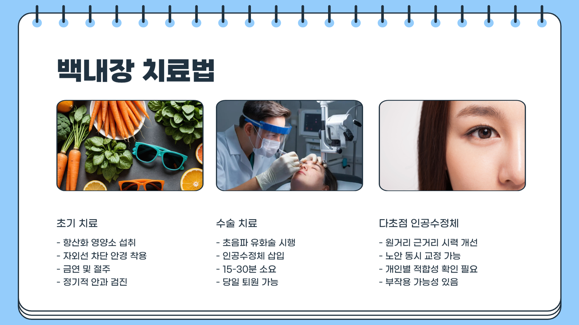 백내장 증상 치료