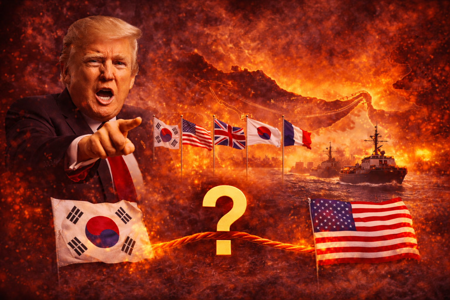 호르무즈 해협 파병 요청에 대한 이미지