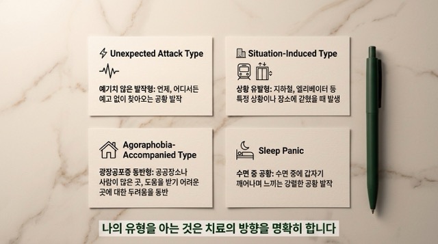 공황장애 종류 4가지 예기치 못한 상황 유발 광장공포증 수면 공황 상세