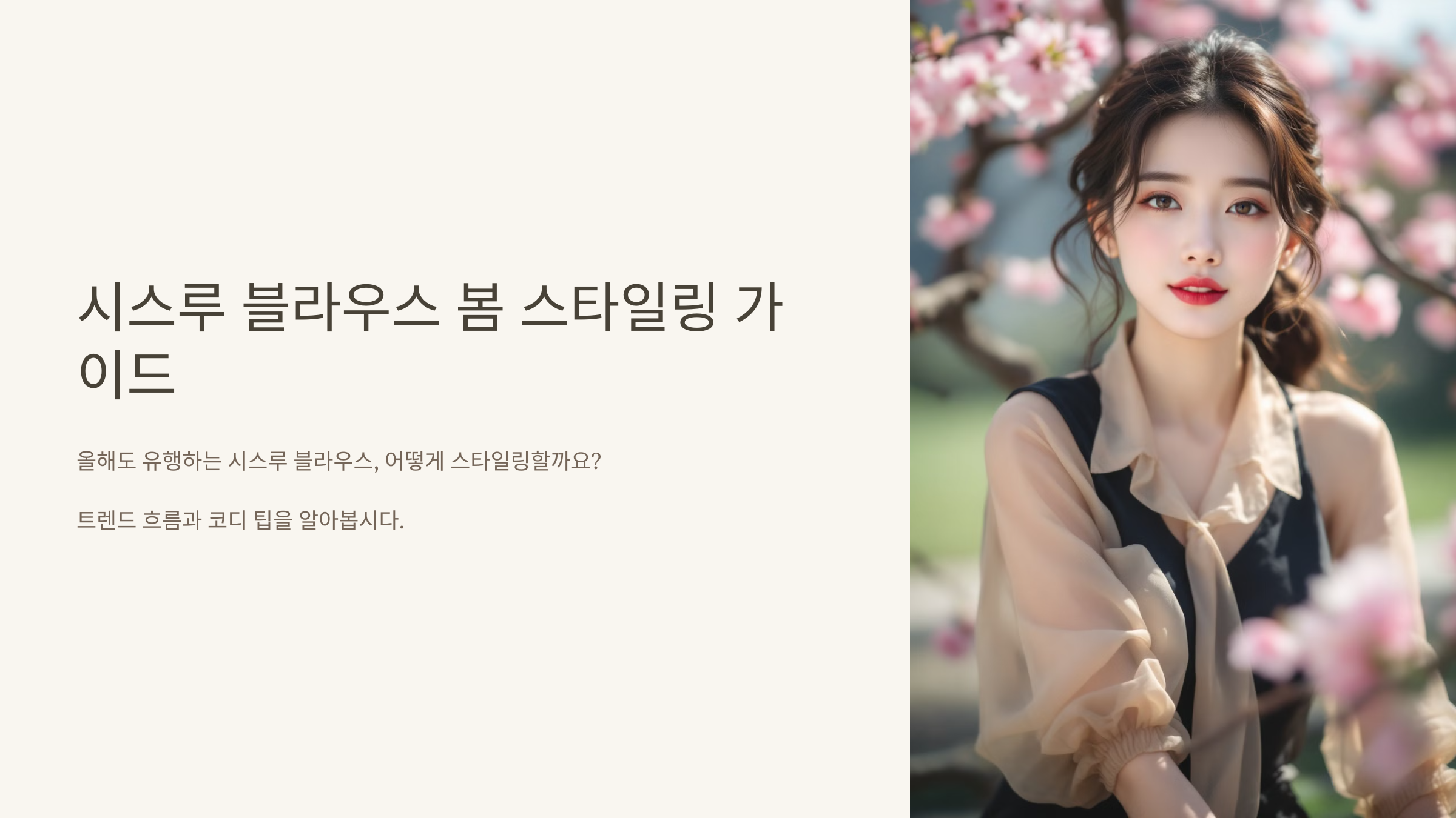 시스루 블라우스 봄 스타일링 가이드