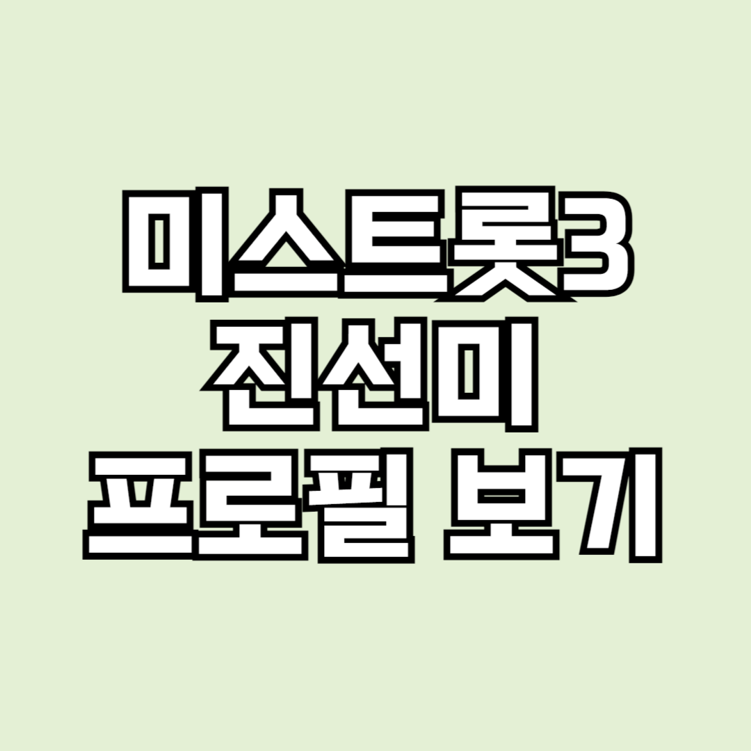 미스트롯3 진선미 프로필